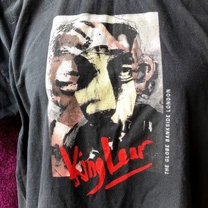 King Lear XL black tee, The Globe Bankside London